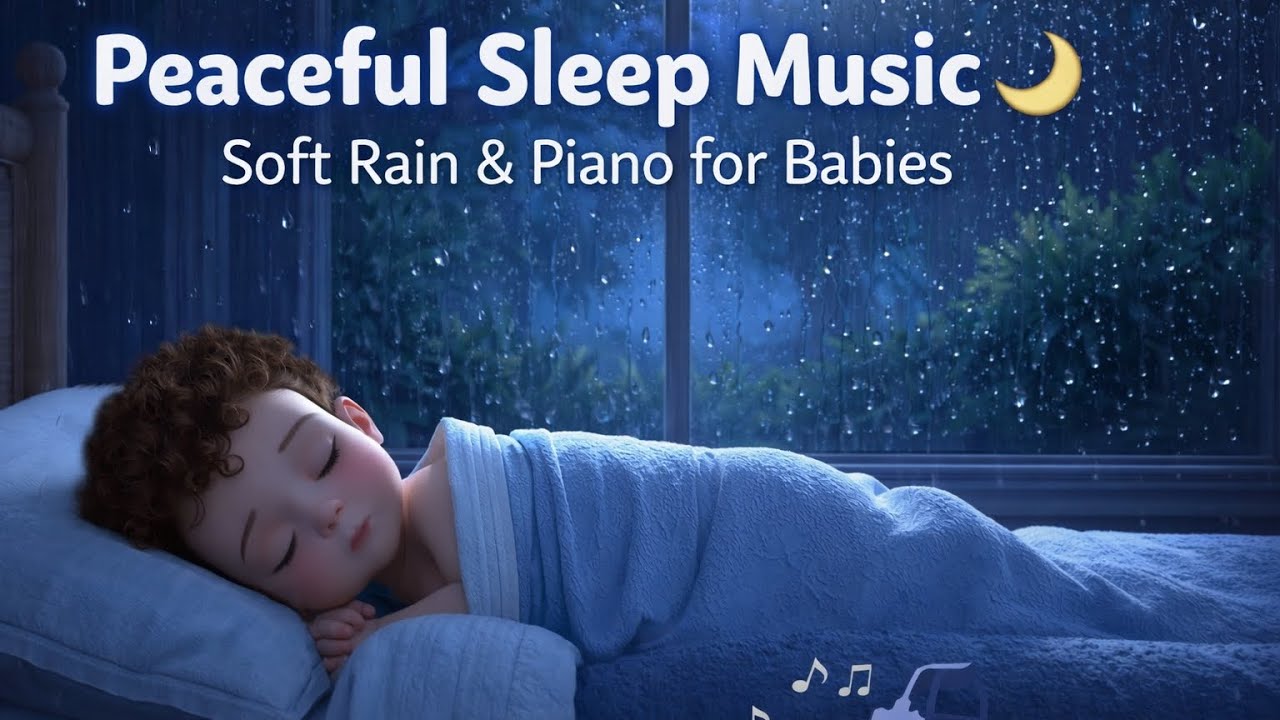 Peaceful Sleep for Babies | Soft Rain & Gentle Piano 🎵💤