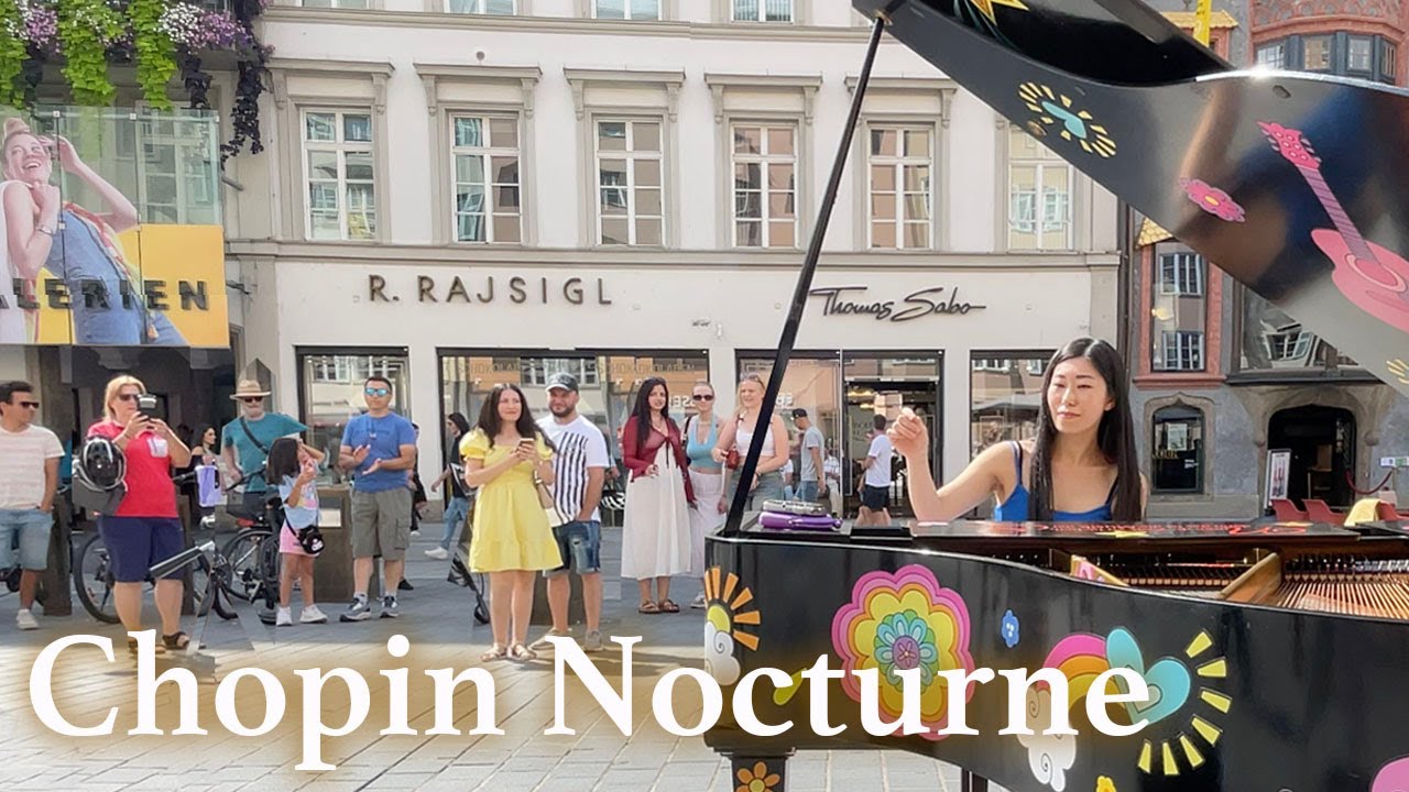 Street Piano Performance | Chopin - Nocturne in C Sharp Minor | YUKI PIANO