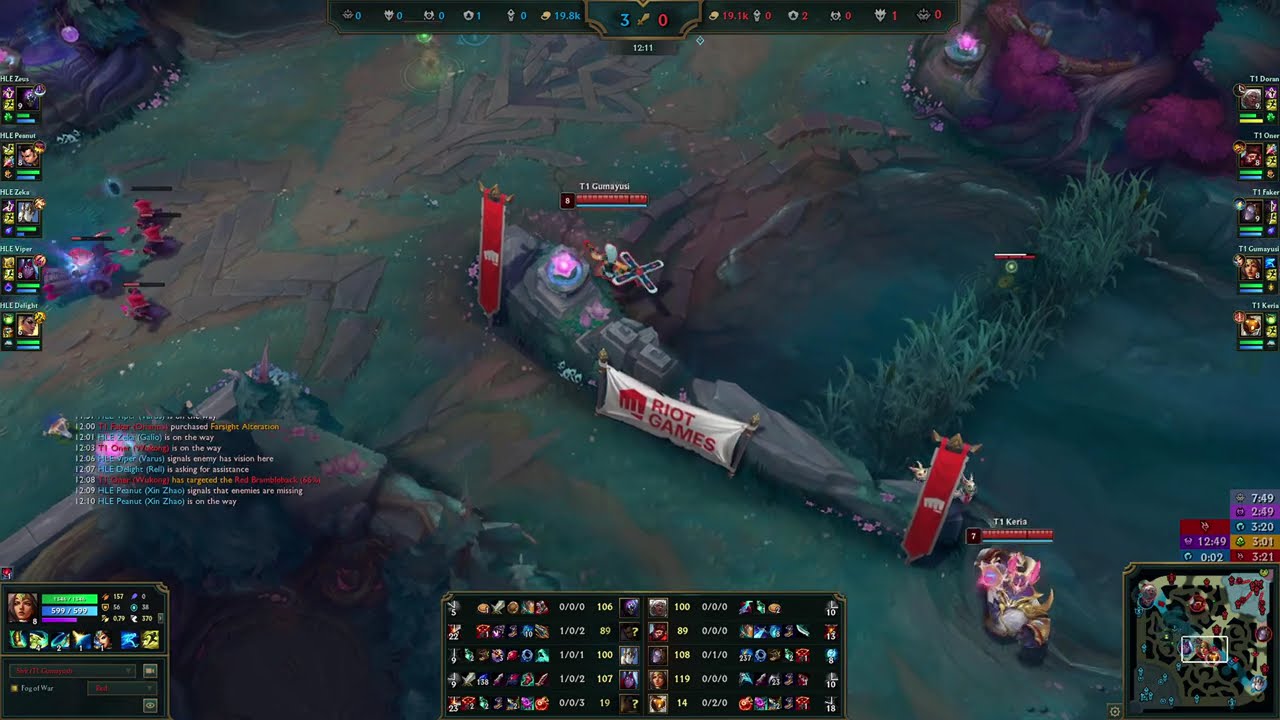 LCK 2025 Split 3 Legend Group: HLE vs T1 Game 1 (T1 Gumayusi Sivir Bot POV)