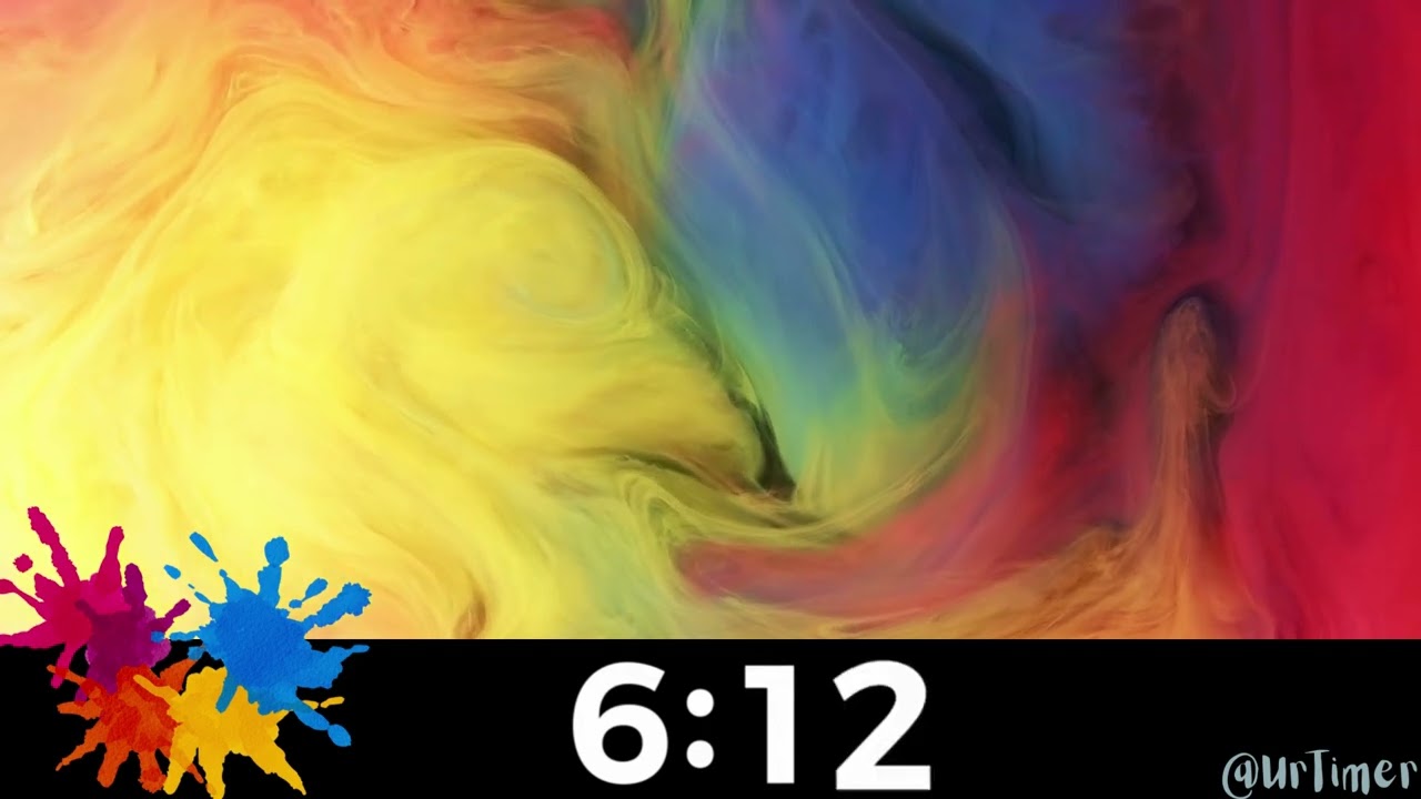 10 Minute Timer Sensory Colorful Countdown with Calming Lounge Music