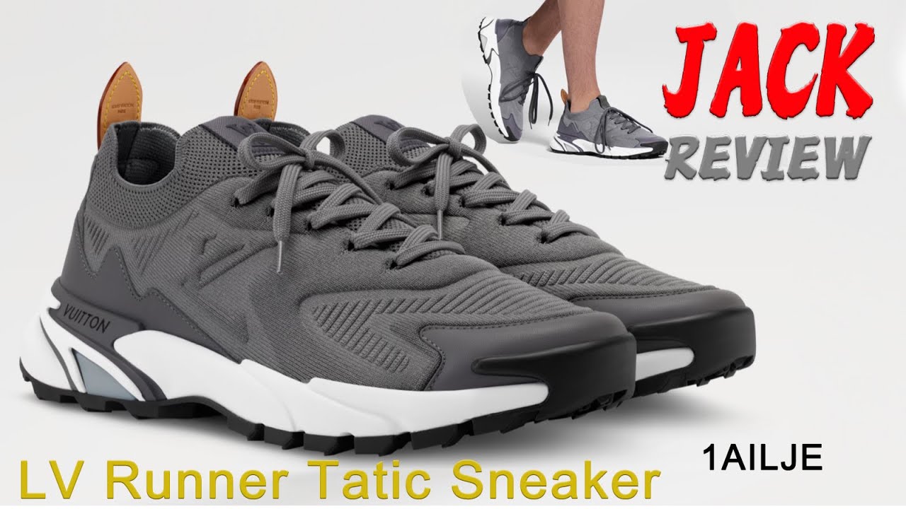 LV Runner Tatic Sneaker 1AILJY Grey Color unboxing 