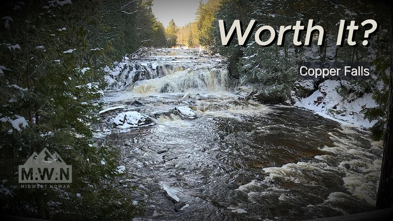 Exploring Copper Falls in Early Spring- Snowy Trails and Winter Camping!
