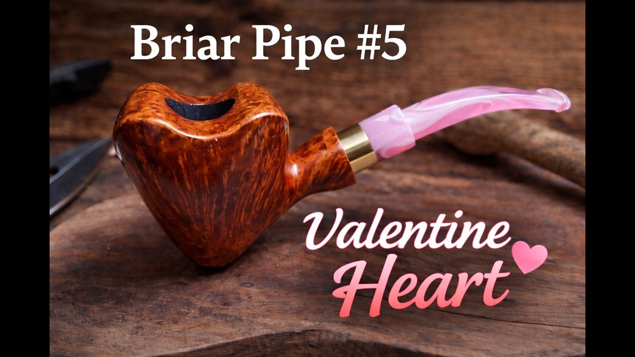Briar Pipe #5: Valentine Heart ❤️ | Handmade Briar Pipe Build #WoodenPipe #BriarPipe #handmadepipe