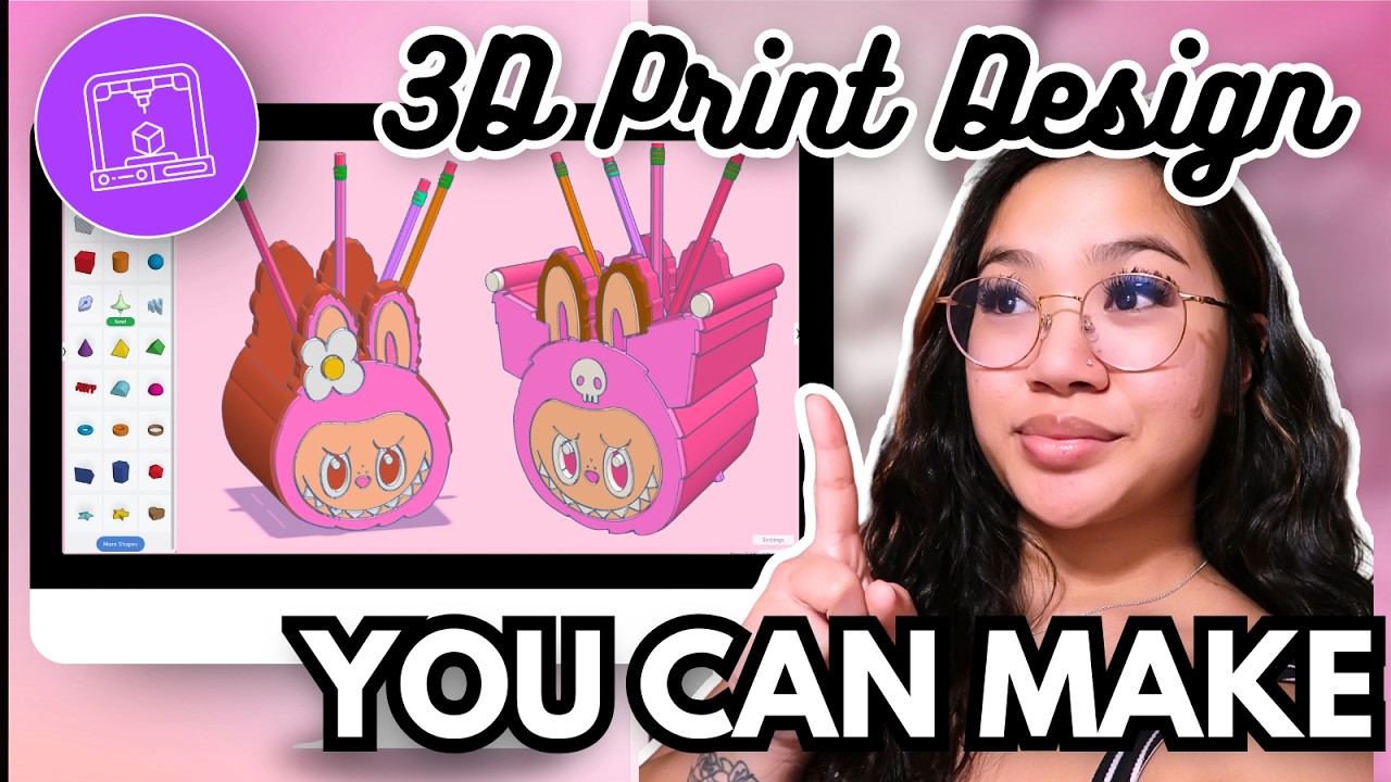 Beginner Pencil Holder STL File Tutorial for Small Business 3D Printing