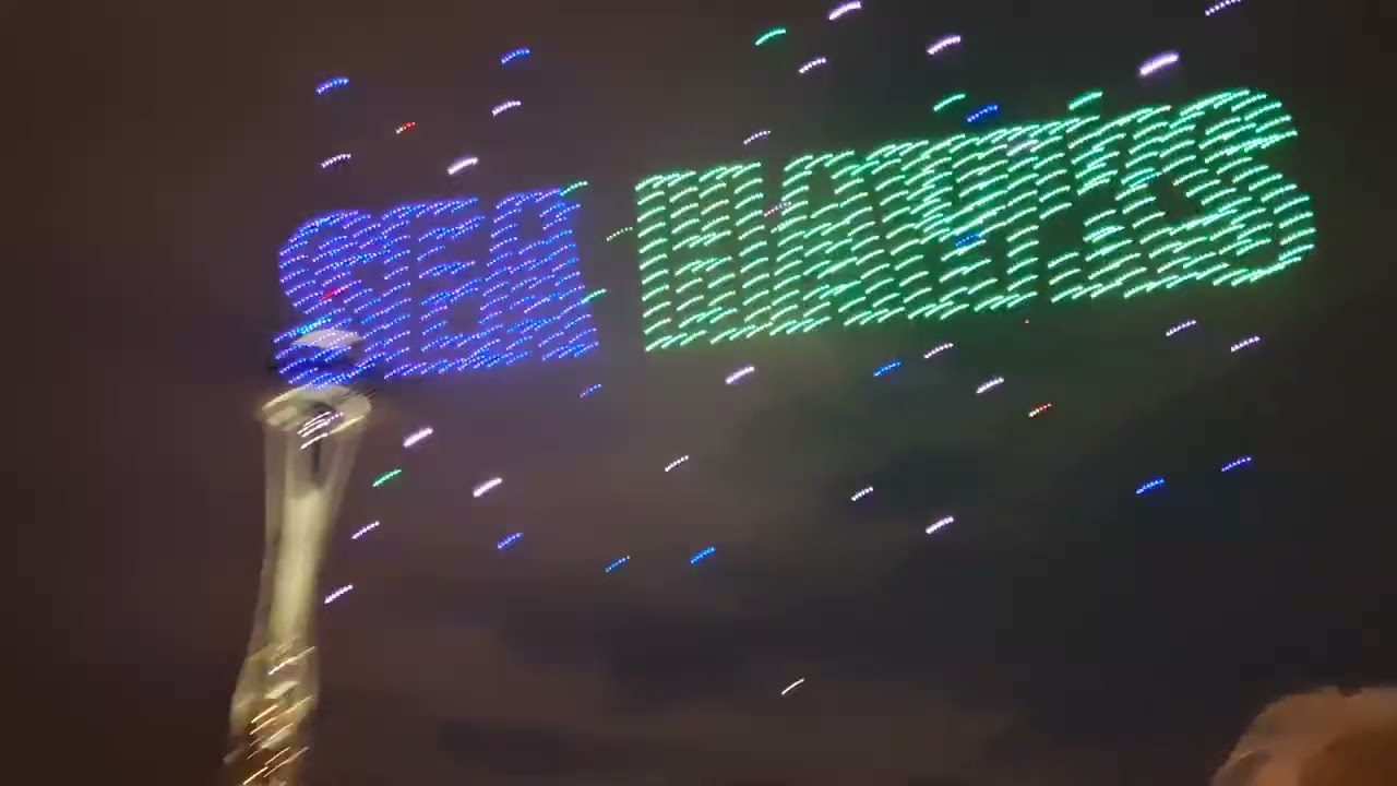 Seahawks, @seattlecenter #droneshow