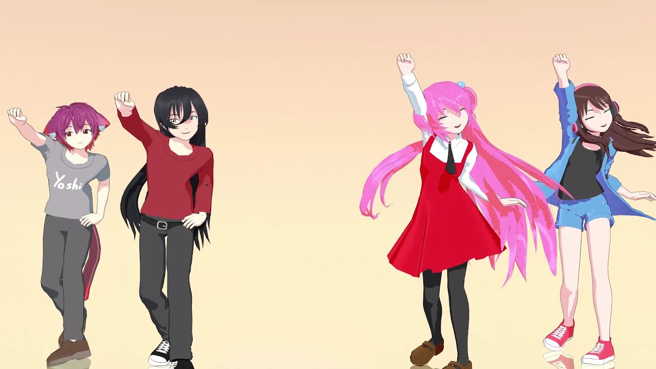 【MMD】Kyou mo Harebare【Yoshi, Bankgarmo, GibPuri, zbing z.】
