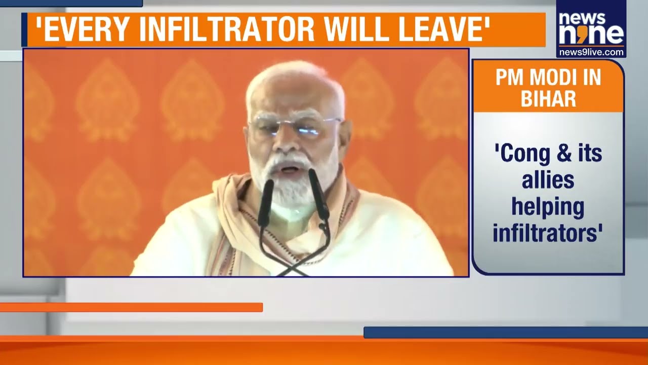 PM Modi Slams Congress & RJD on Bihar Infiltration, Promises Strong Action | News9