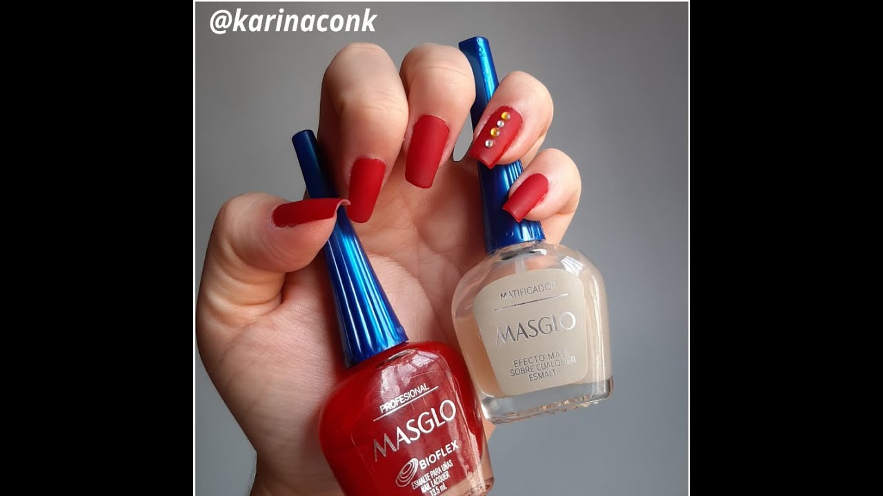 U&ntilde;as  efecto  Matte💅🏻💅🏻 - con esmaltes Masglo  😄