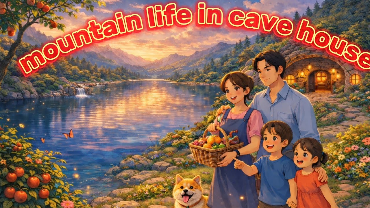 “A Peaceful Family Life in a Mountain Cave House | Nature, Picnic & Simple Living”
