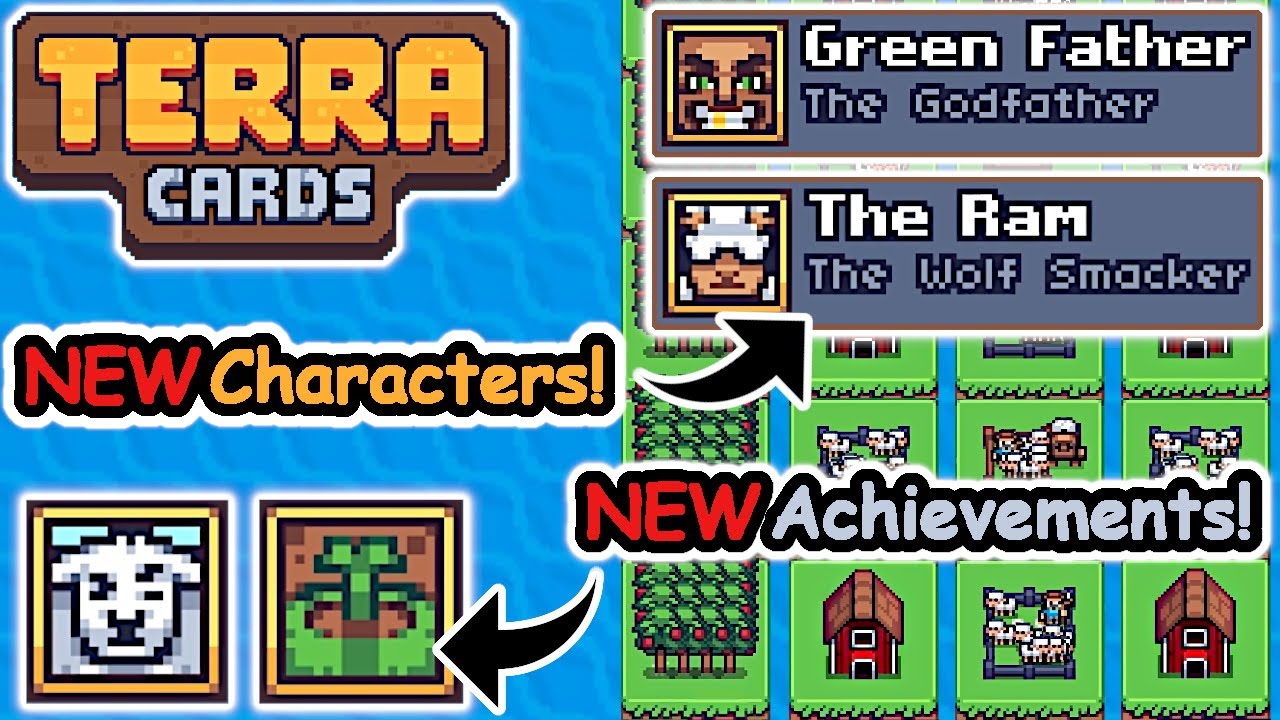 Unlocking NEW CHARACTERS & ACHIEVEMENTS!! - Terracards 1.3