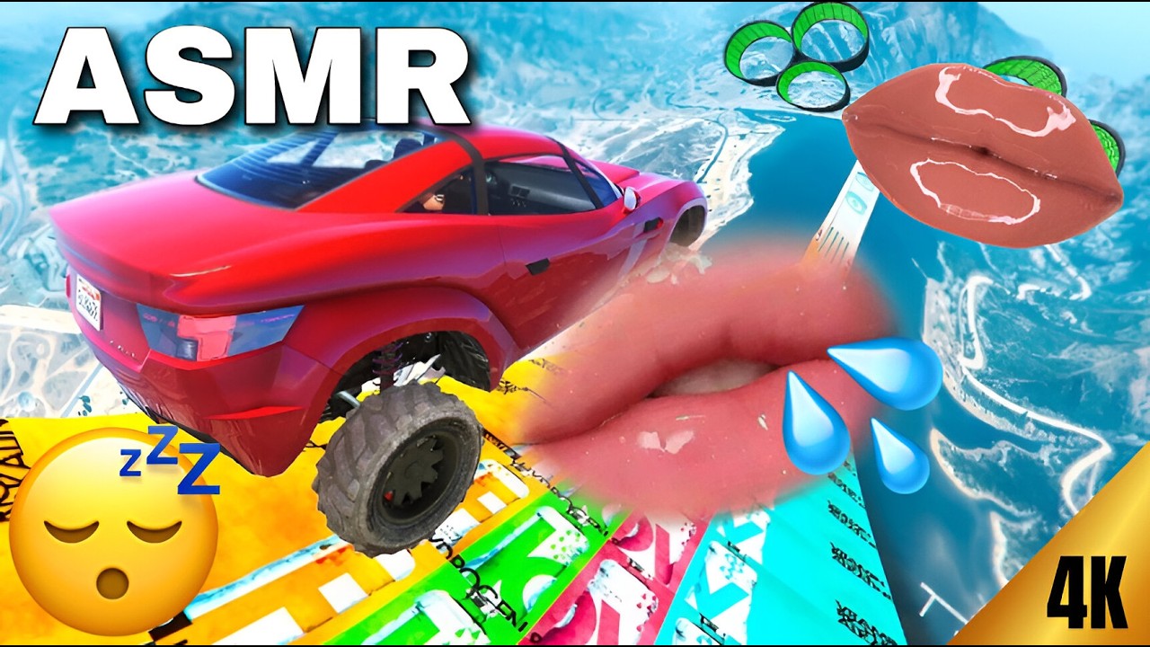 GTA 5 CAR PARKOUR ASMR😴| mouth sounds👄+ tapping |🚫 no talking | 4K