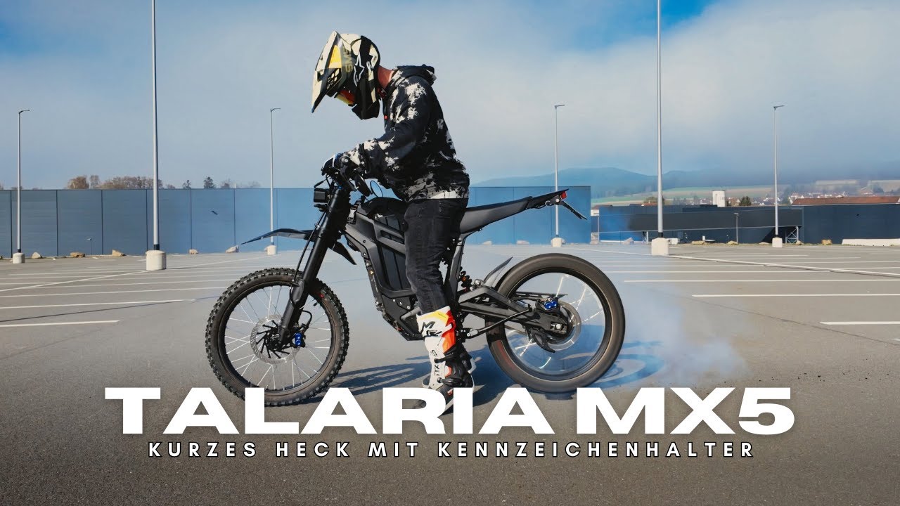 Talaria MX5 L1e auf kurzes Heck Umbauen - Sportheck V1 mit Kennzeichenhalter