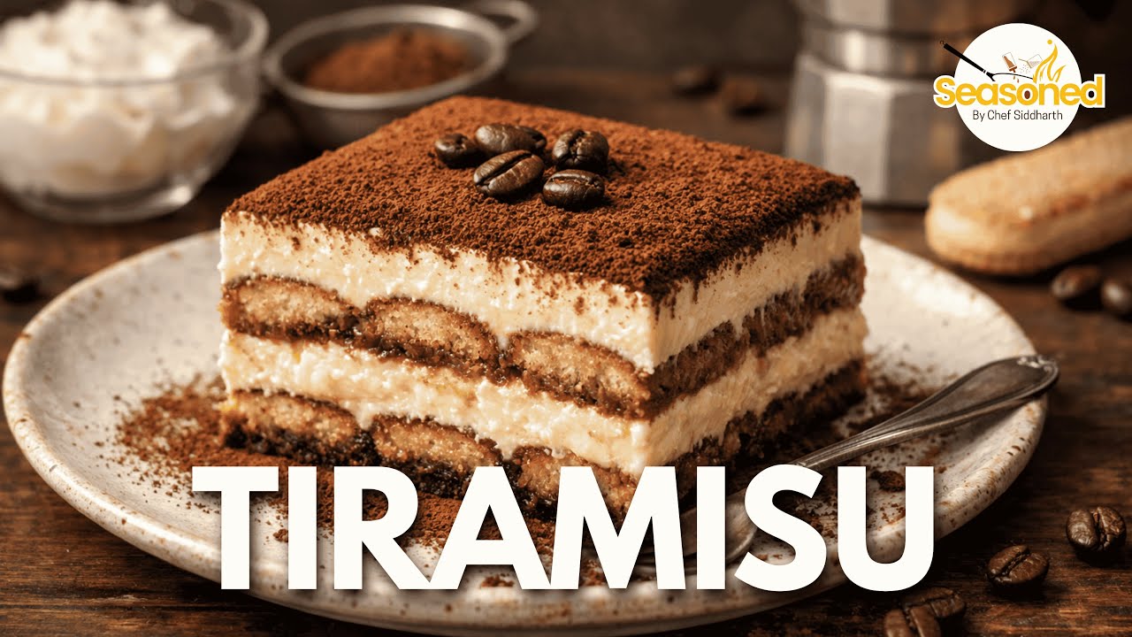 Classic Italian Tiramisu Recipe | Creamy No-Bake Dessert at Home | #seasonedbysiddharth