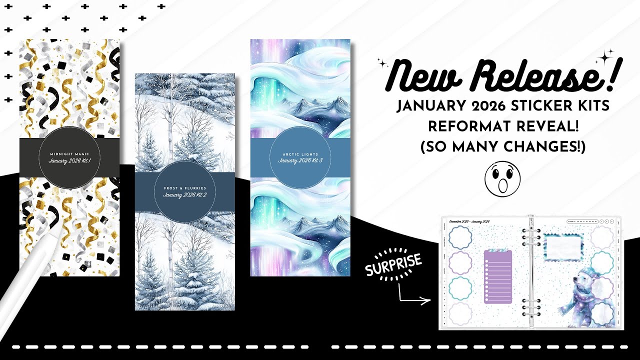 P2P New Release 🎉 January 2026 Sticker Kits - Revealing the Reformat Changes! So Many Surprises! 🤩