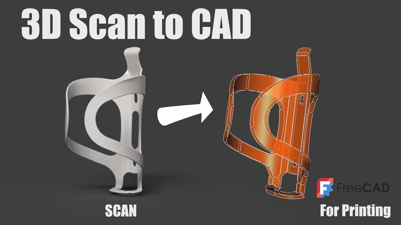 3D Scan to CAD: Designing & Printing a Bottle Cage with Creality Scan Raptor X & FreeCAD