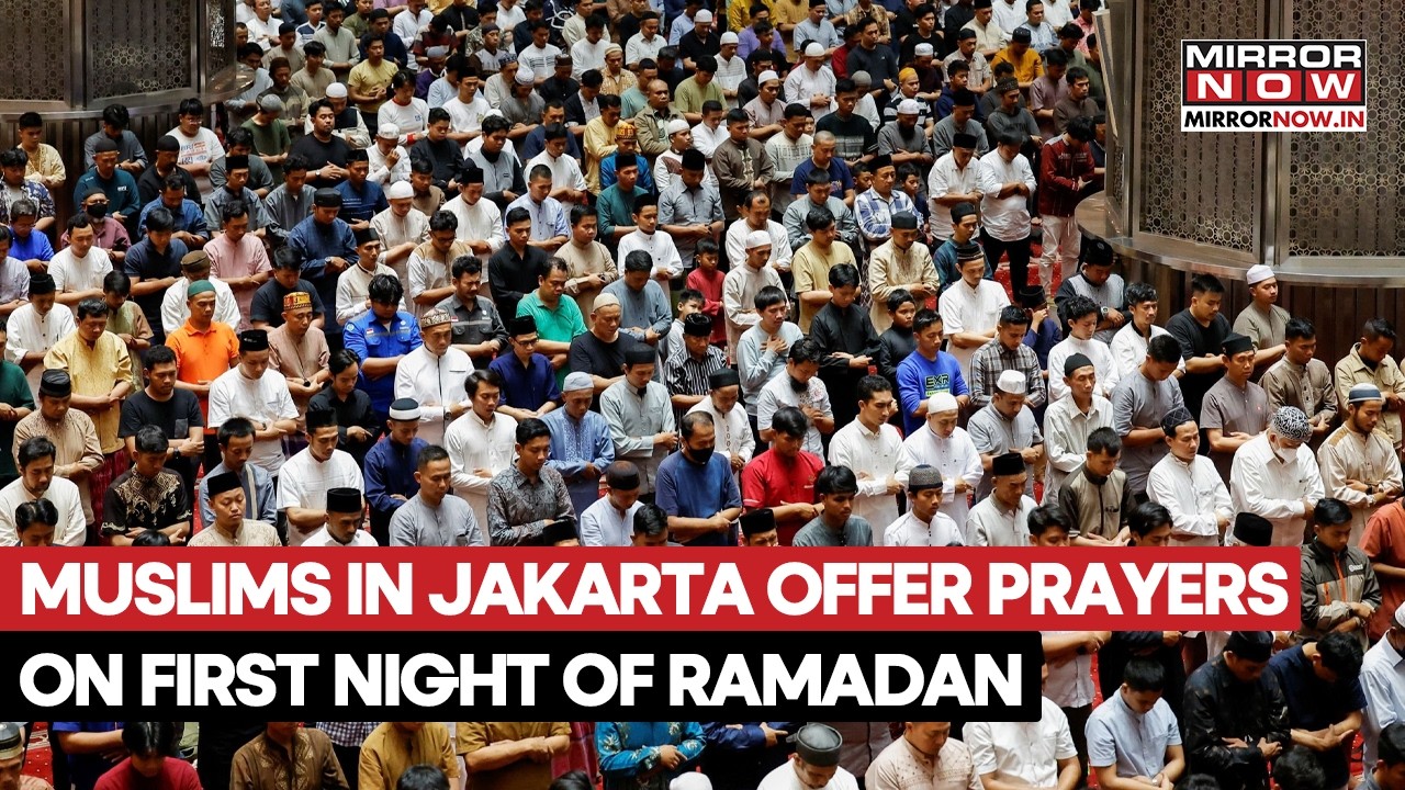 Jakarta's Istiqlal Mosque Sees Sea Of Worshippers On First Night Of Ramadan | Watch Video