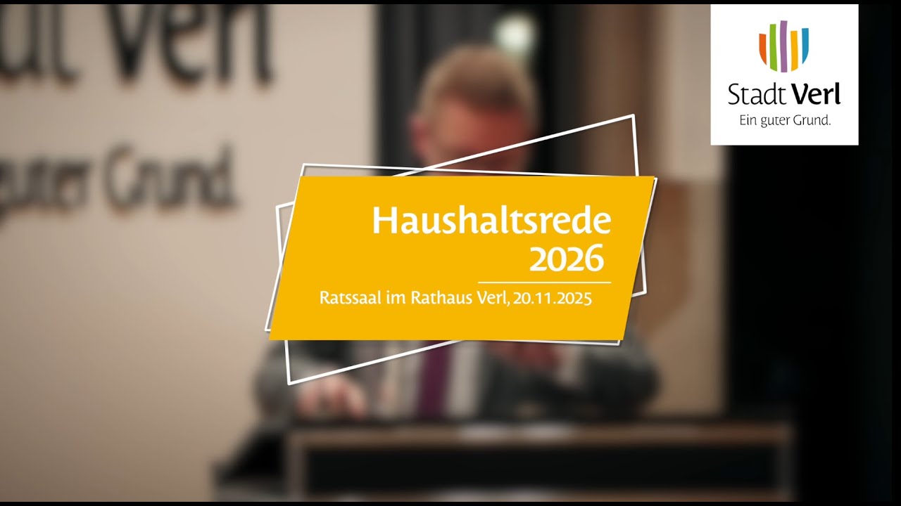 Haushaltsrede 2026 von Bürgermeister Robin Rieksneuwöhner
