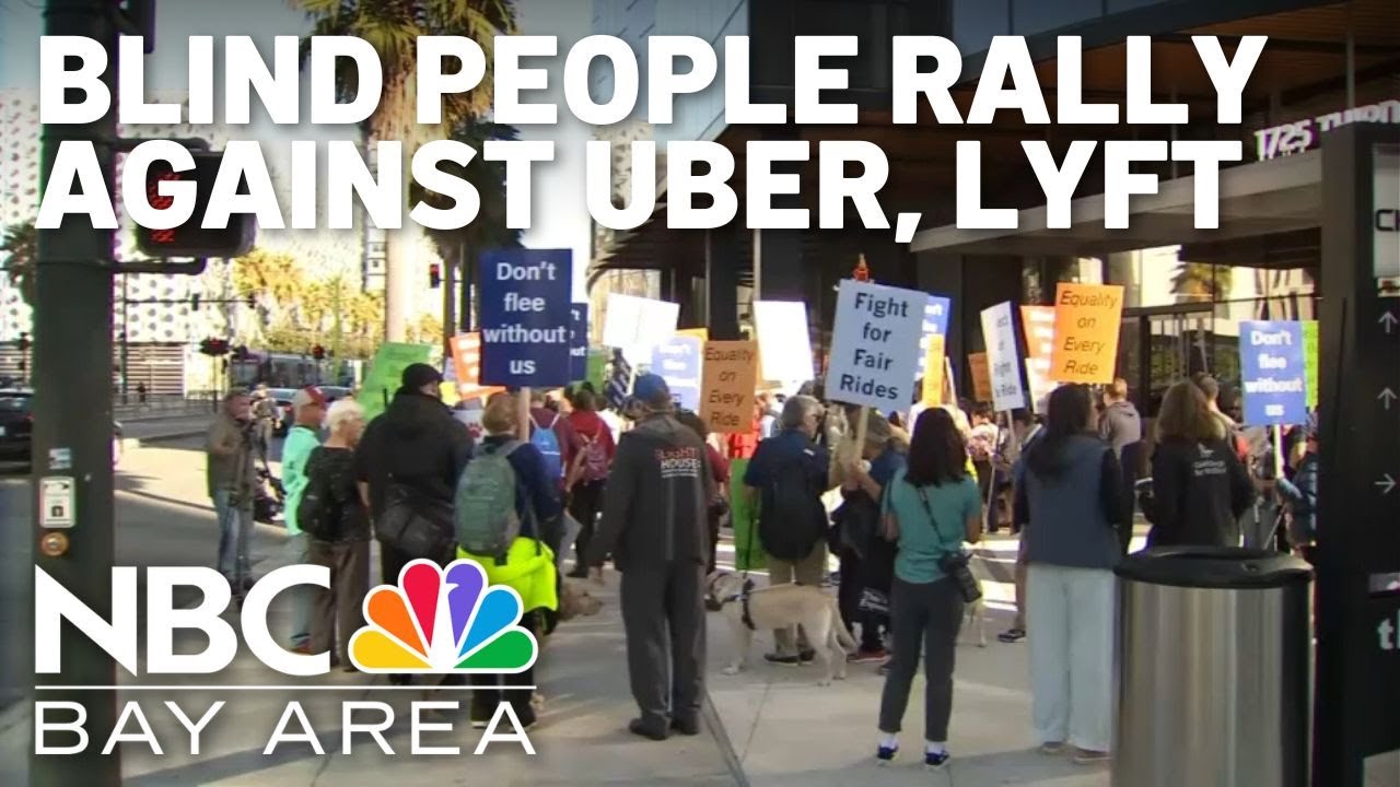 Blind people rally against Uber, Lyft claiming discrimination