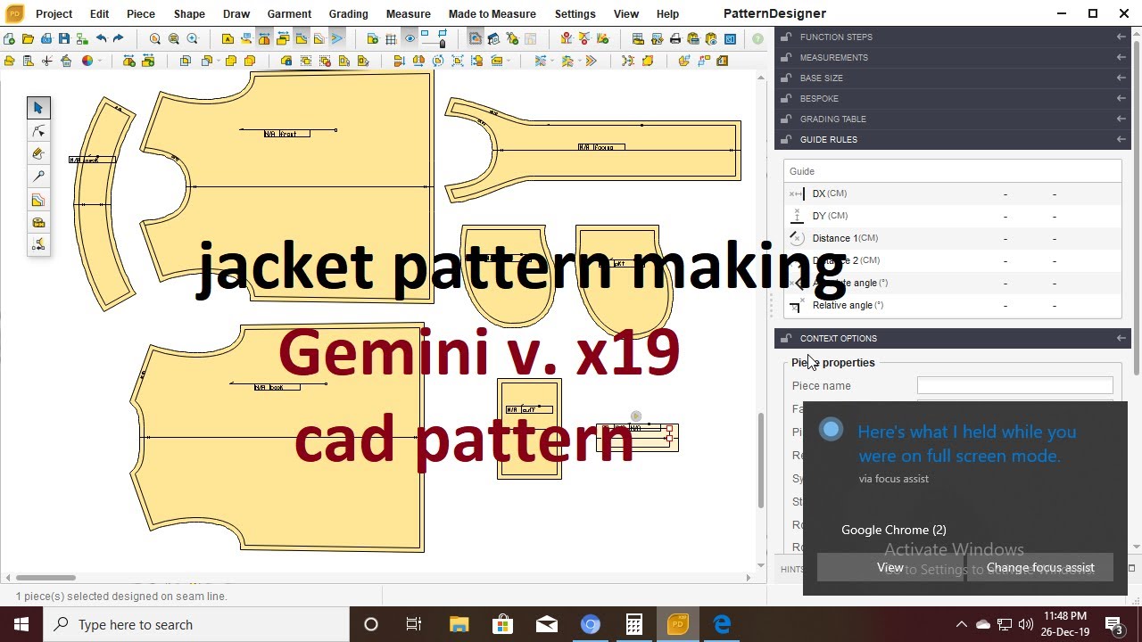 How to make jacket pattern with Gemini x19 | Gemini Pattern Designer X19 | cad pattern