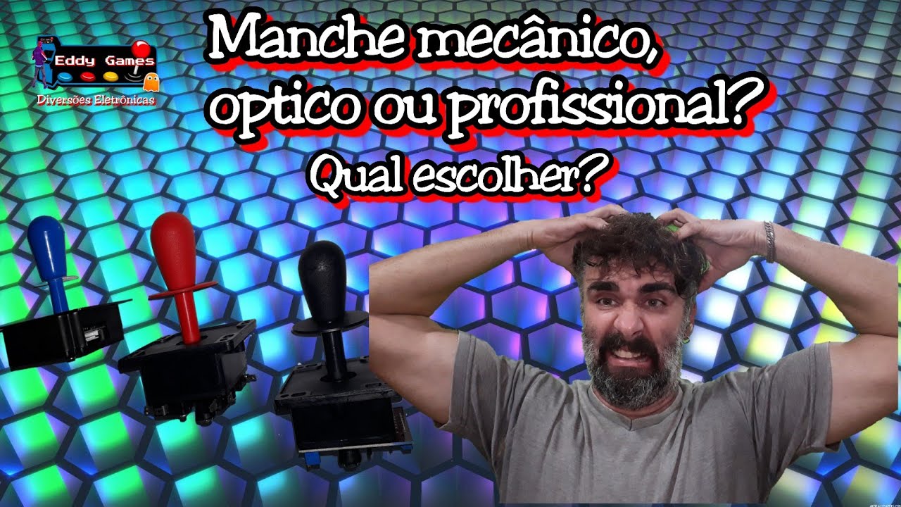 Diferença manche mecânico optico e profissional Fliperama