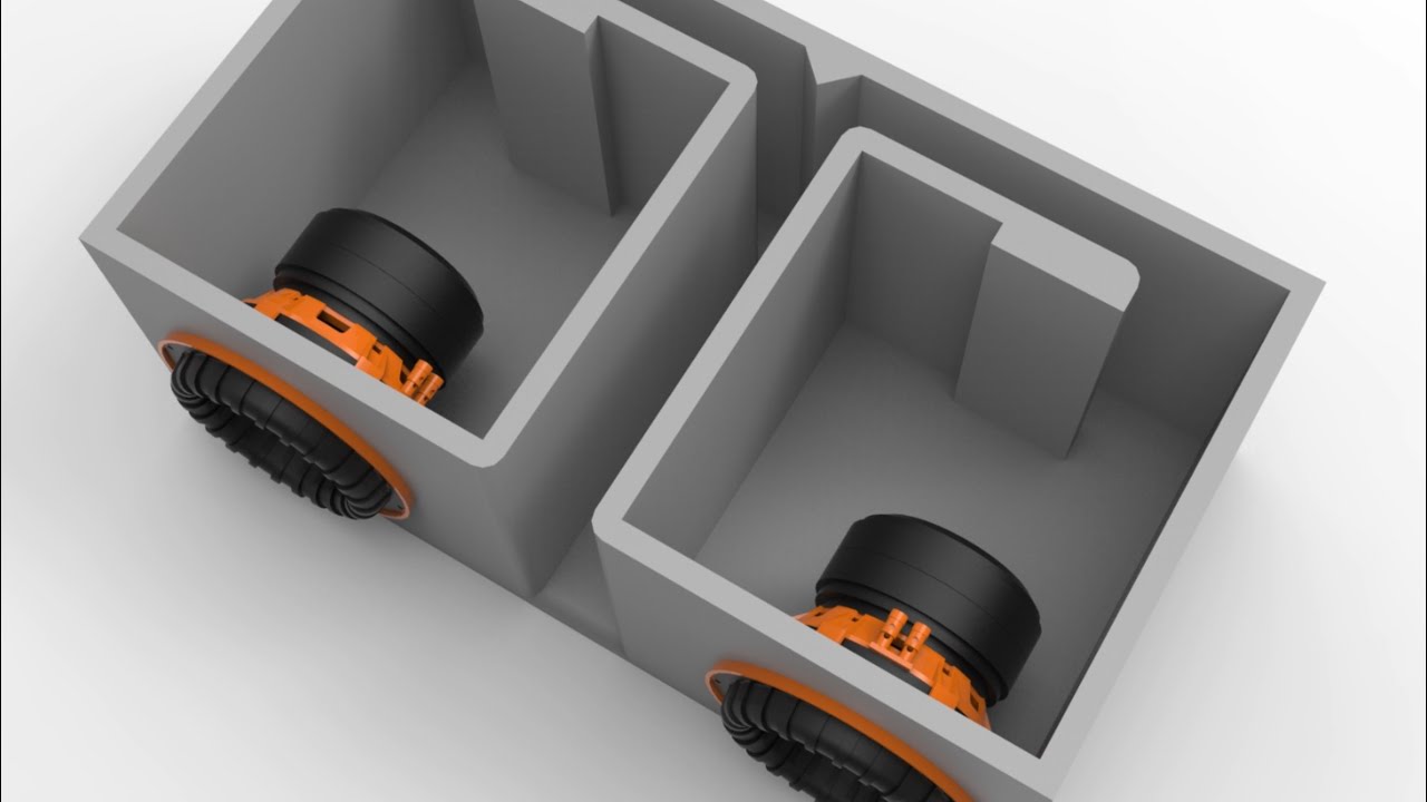 Subwoofer enclosure design timelapse CAD