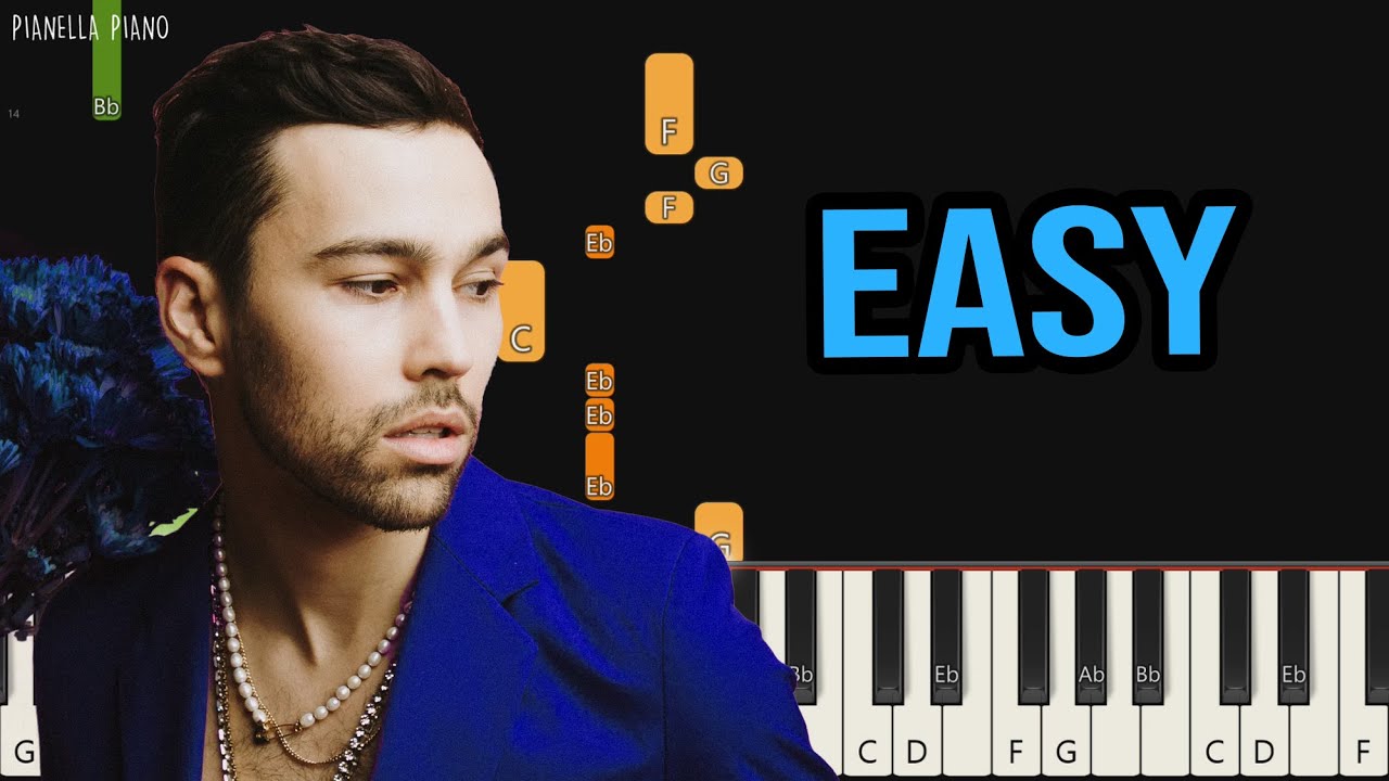 MAX - Blueberry Eyes feat. BTS SUGA | EASY Piano Tutorial by Pianella Piano