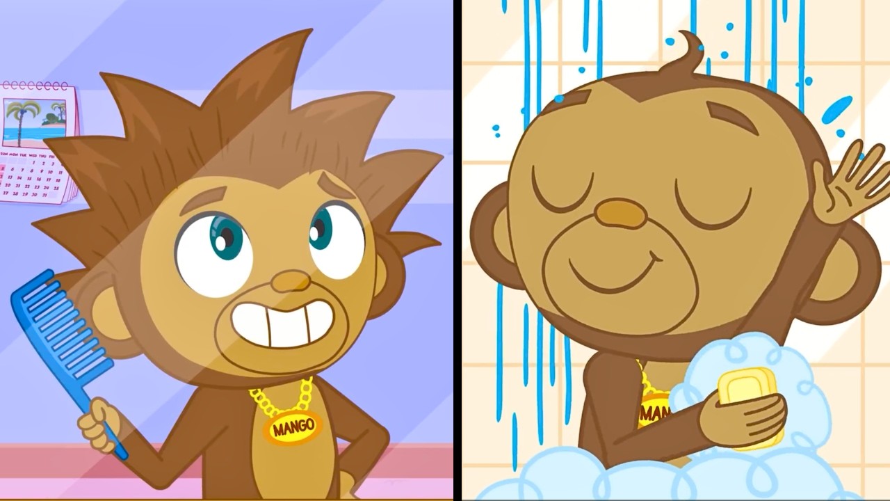 Morning Routine With Mango | Hindi Kids Songs | Annie Aur Ben Ki Paathshala