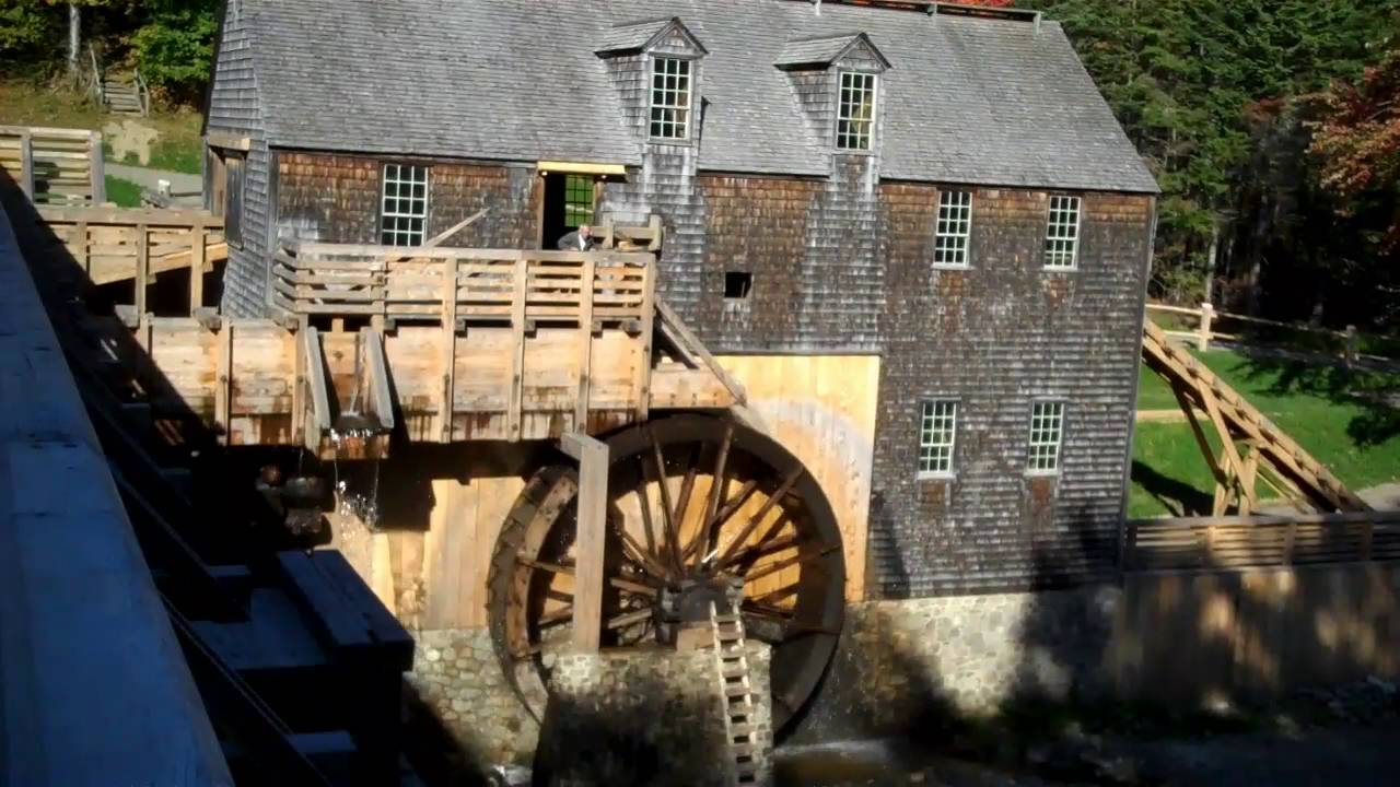 Water Powered Sawmill with Wooden Gears at Kings Landing