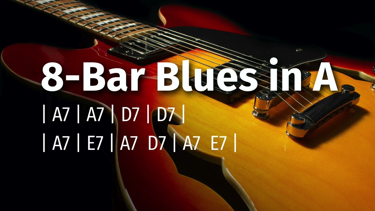 Slow 8-Bar Blues Groove Guitar Backing Track in A
