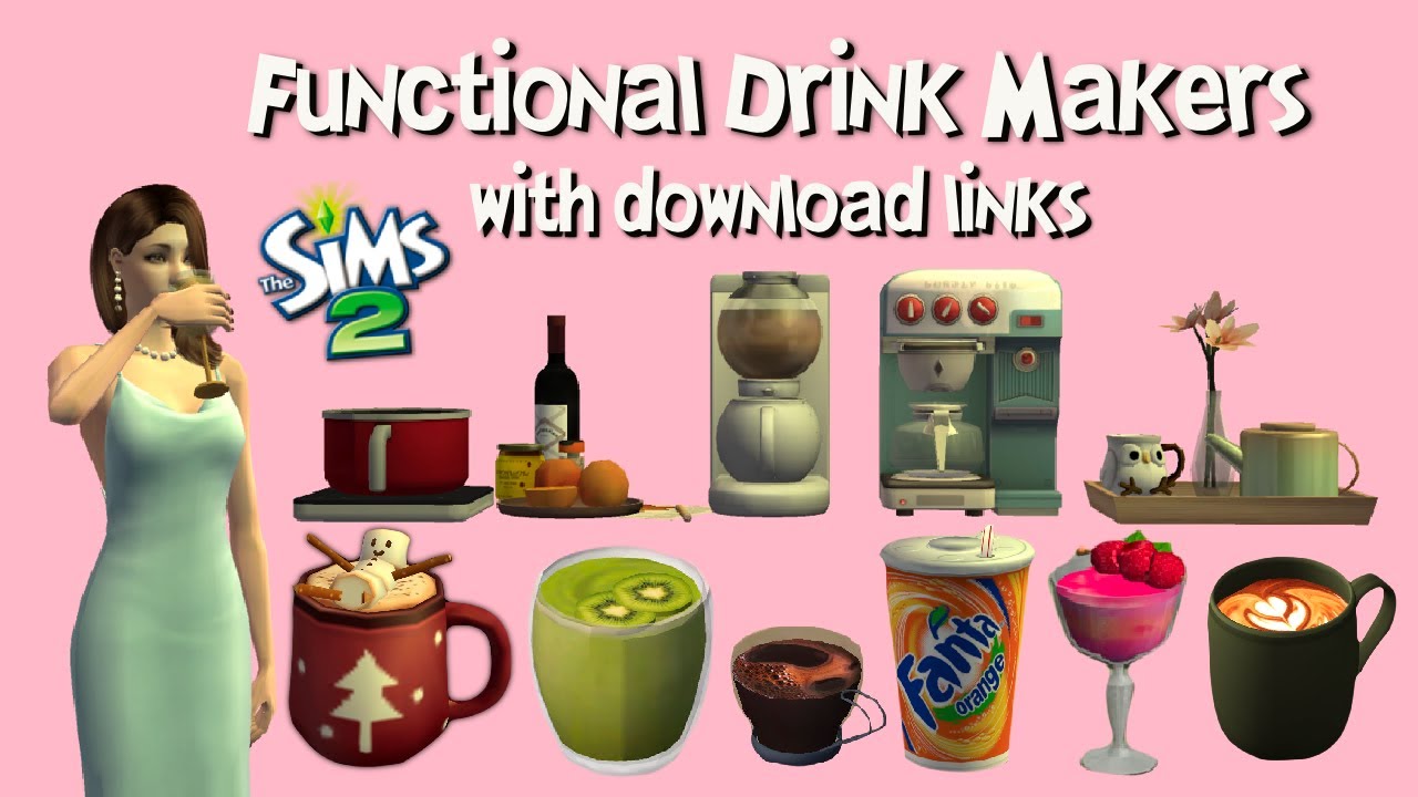 Sims 2 FUNCTIONAL Drink Makers with DOWNLOAD LINKS | My Sims Journal