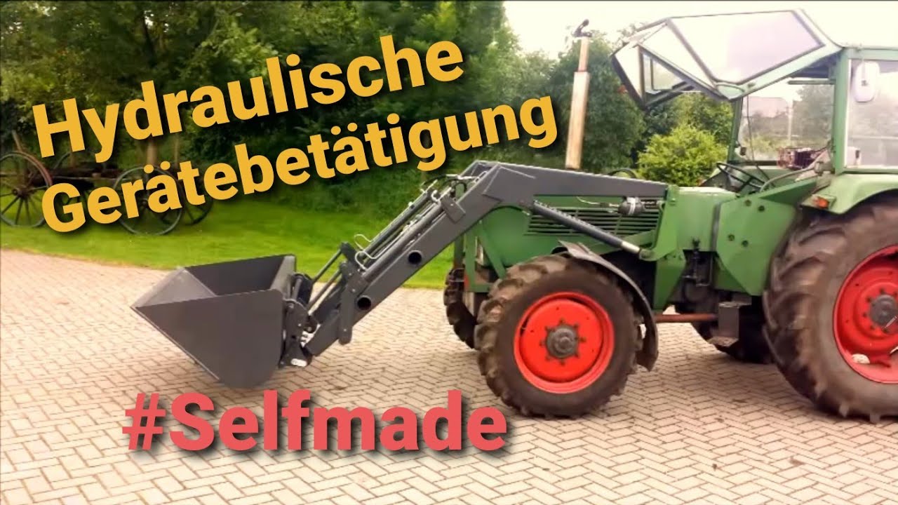 Frontlader umbau Hydraulische Gerätebetätigung nachrüsten eigenbau Fendt Farmer 108s