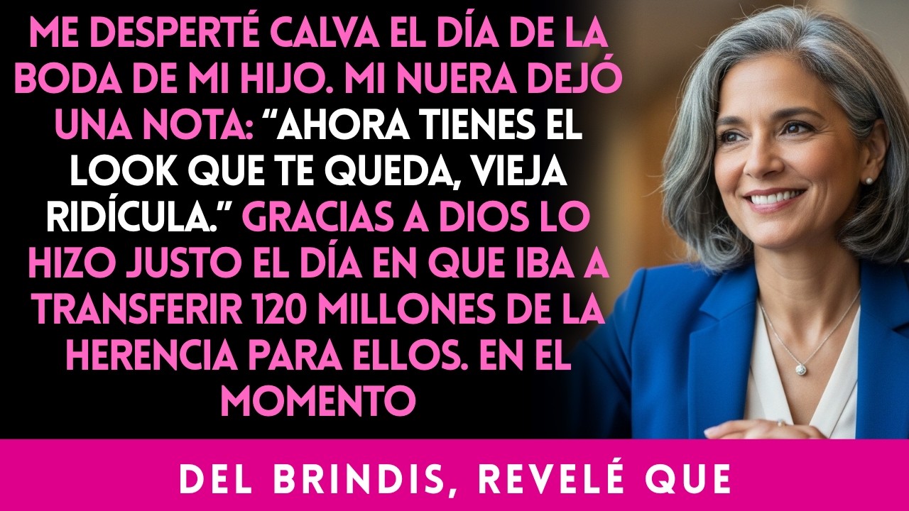 ME DESPERTÉ CALVA EL DÍA DE LA BODA DE MI HIJO