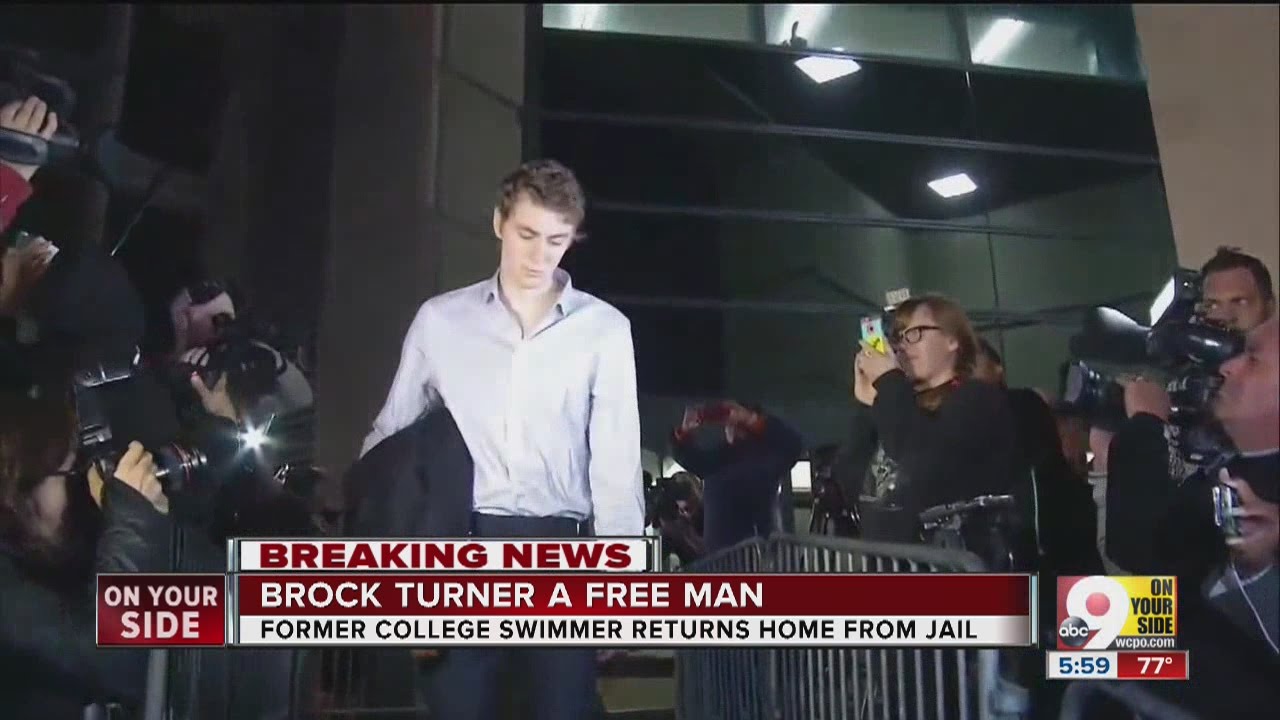 Brock Turner returns home from jail