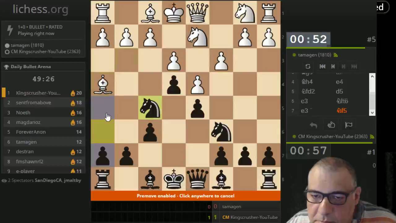 Beserk! Daily Bullet Lichess Arena - 2nd September 2016 - Online Chess Tournament