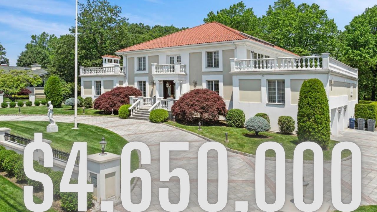 INSIDE MEDITERRANEAN MEGA MANSIONS IN COVETED PRESTIGIOUS NJ TOWN! $4.6M