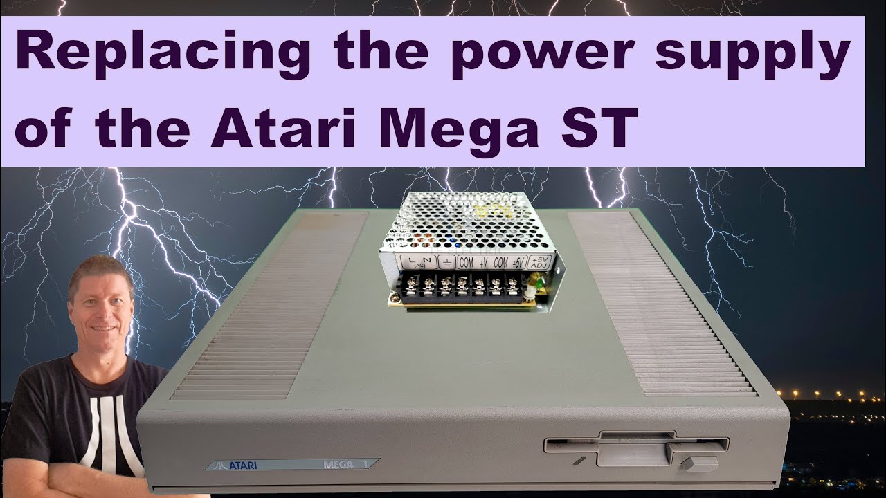 Replacing the power supply of my Atari Mega ST with the Mean Well RD-50A.