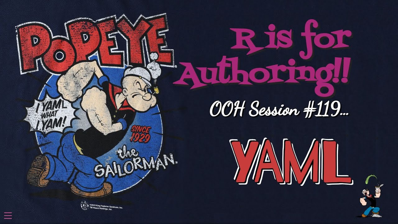 R for Authoring Open Office Hours #119 - YAML specifications