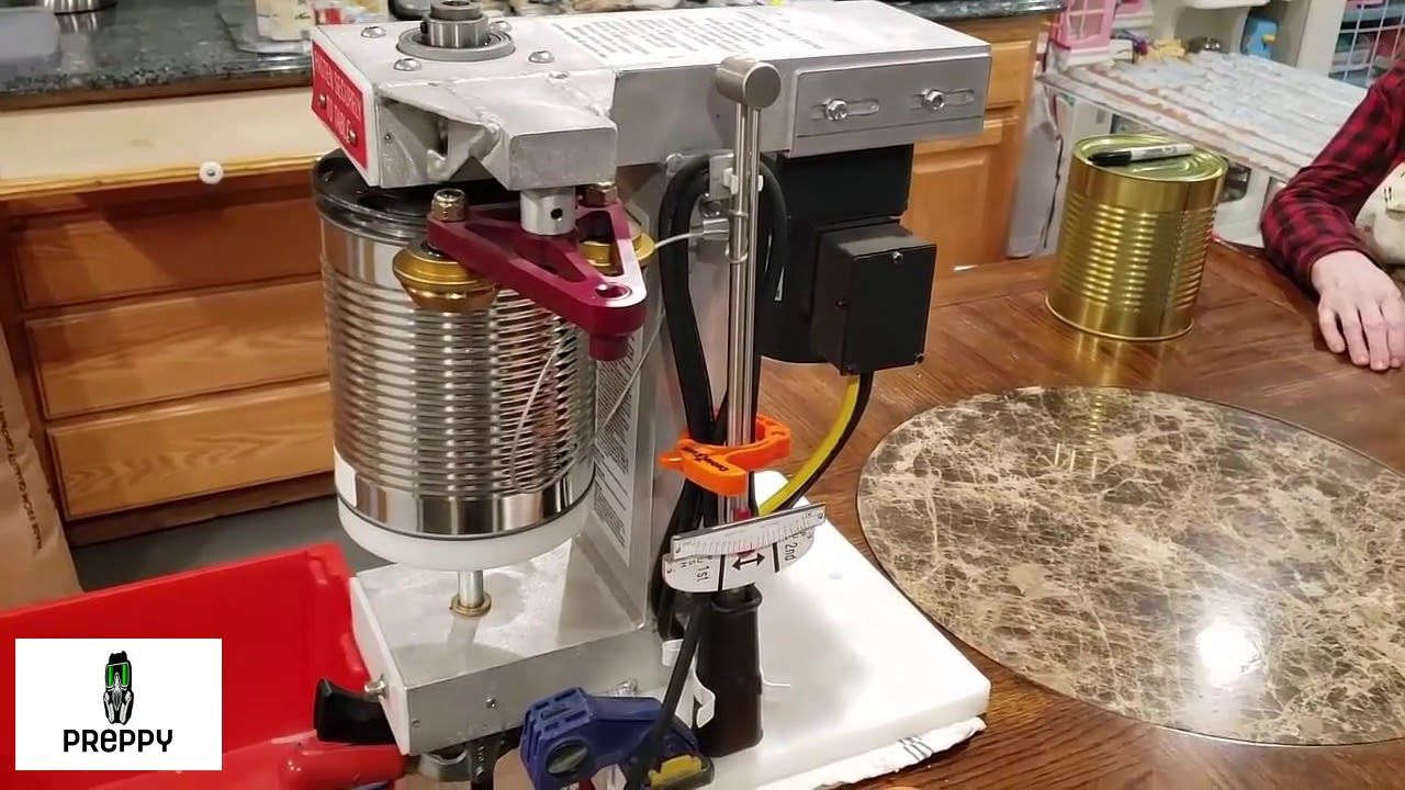 Can sealer machine product showcase with subtitles