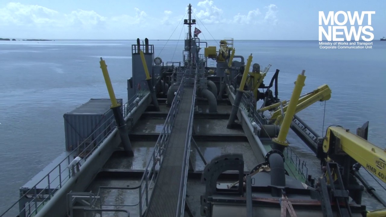 Dredging at the Port of Spain Port