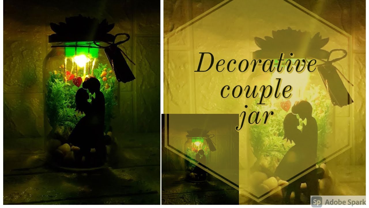 DIY Anniversary  Bottle Lamp || Best Annniversary gift ideas || Decorative couple Jar