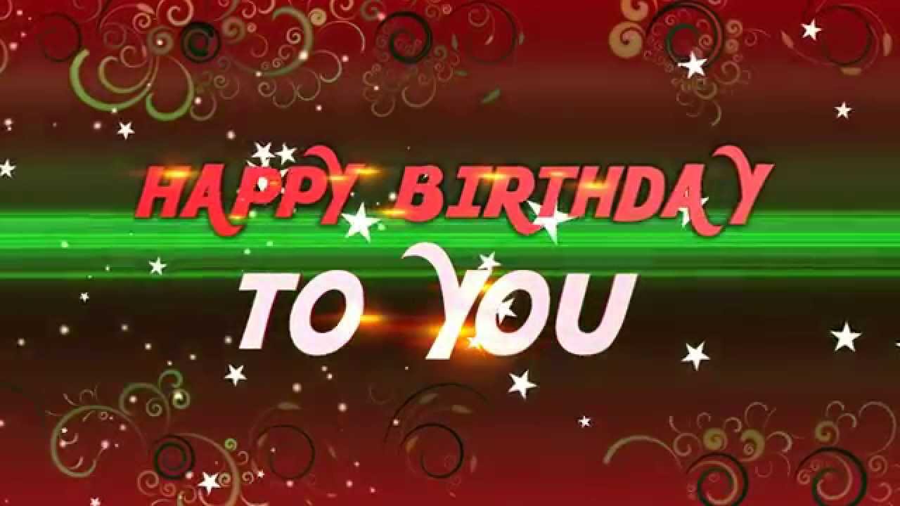 4K UHD HAPPY BIRTHDAY to you ANIMATION with TRAIL