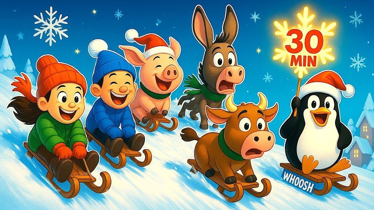 🐧Collage 60 MIN🎄TOP Winter Songs for Kindergarten Children 🎅 New Year's Eve 2026 | Nina Goo-Goo Kids