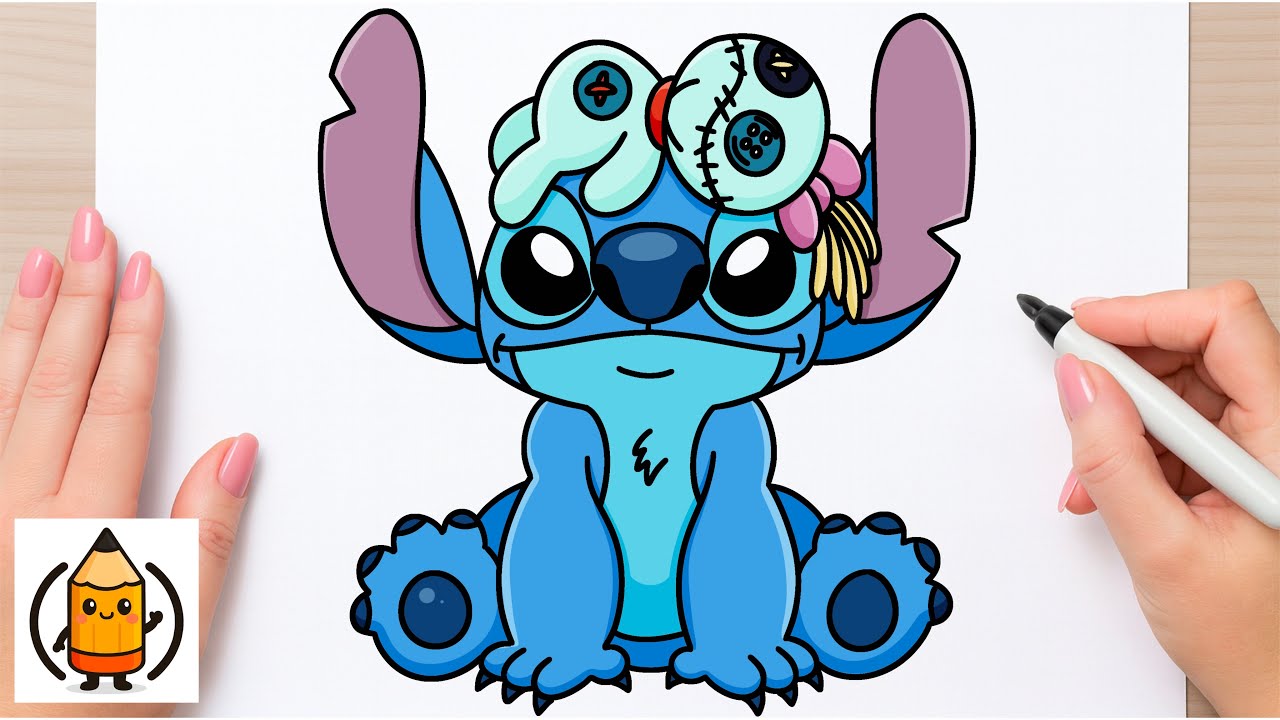 How To Draw Stitch & Scrump | Step-By-Step Drawing Tutorial 