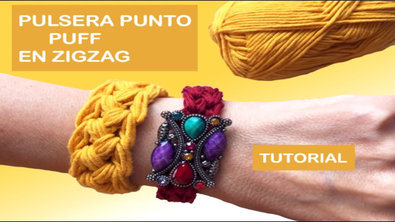 TUTORIAL - PULSERA PUNTO PUFF EN ZIGZAG