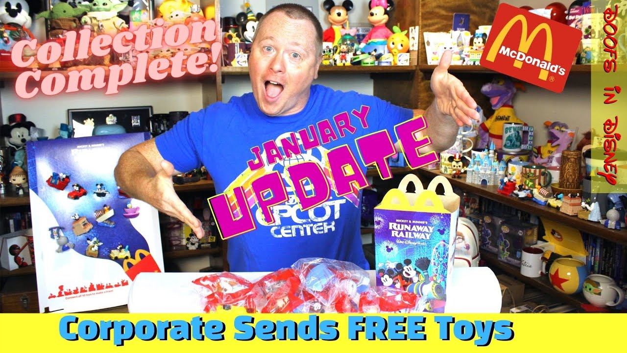 UPDATE! | Mickeys Runaway Railway Happy Meal Toys | McDonalds Corp Sends Free Toys
