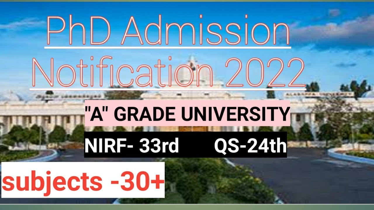 PhD Admission Notification 2022//AU// government university// #phd  #phdadmission2022