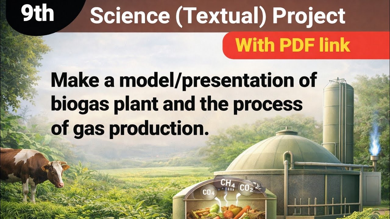 Make a model/presentation of biogas plant and the process of gas production | Science Project