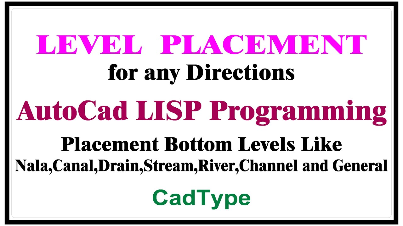 how to placement level for any directions in autocad using lisp | CTL71