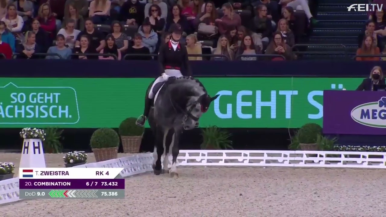 HEXAGON'S ICH WEISS (Rubiquil x Negro x De Niro) Grand Prix dressuur met Thamar Zweistra. NRPS.