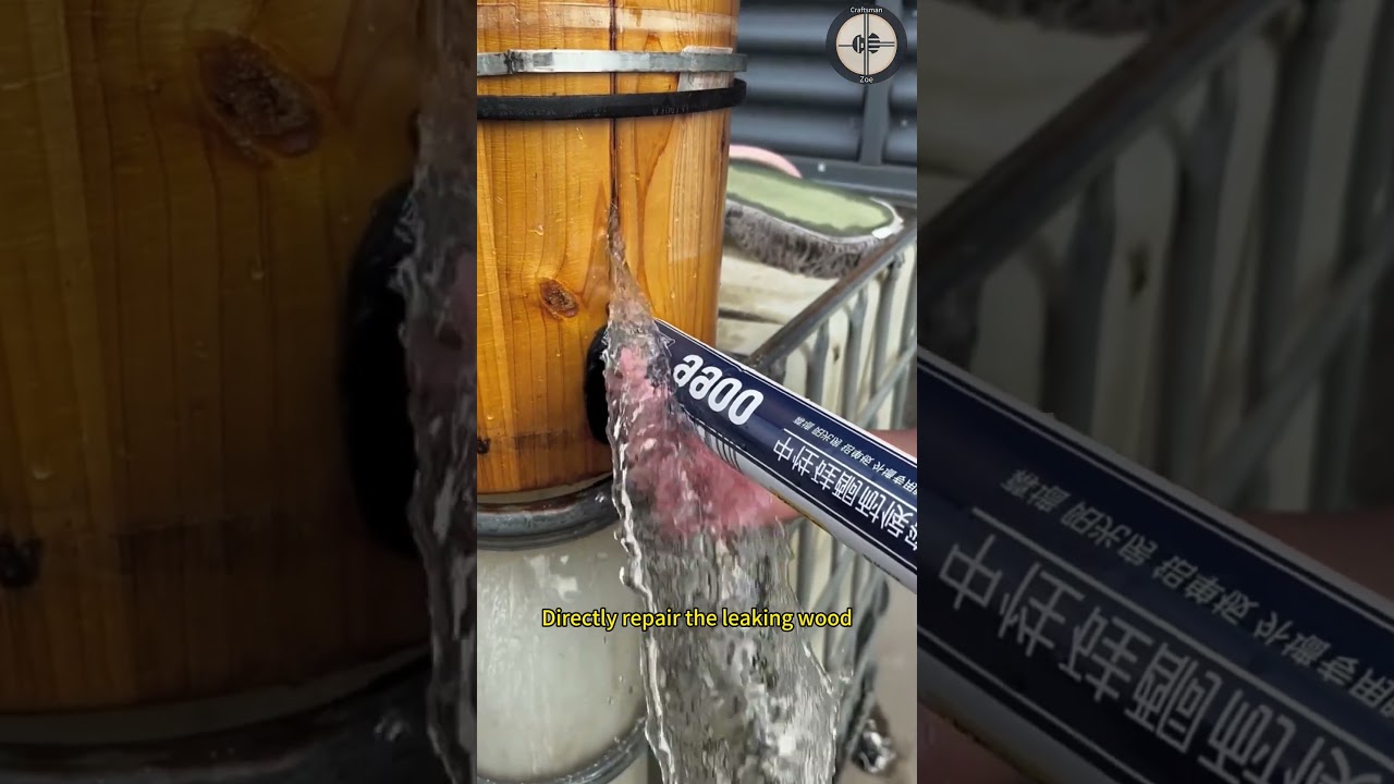 Directly repair the leaking wooden barrel with structural adhesive
